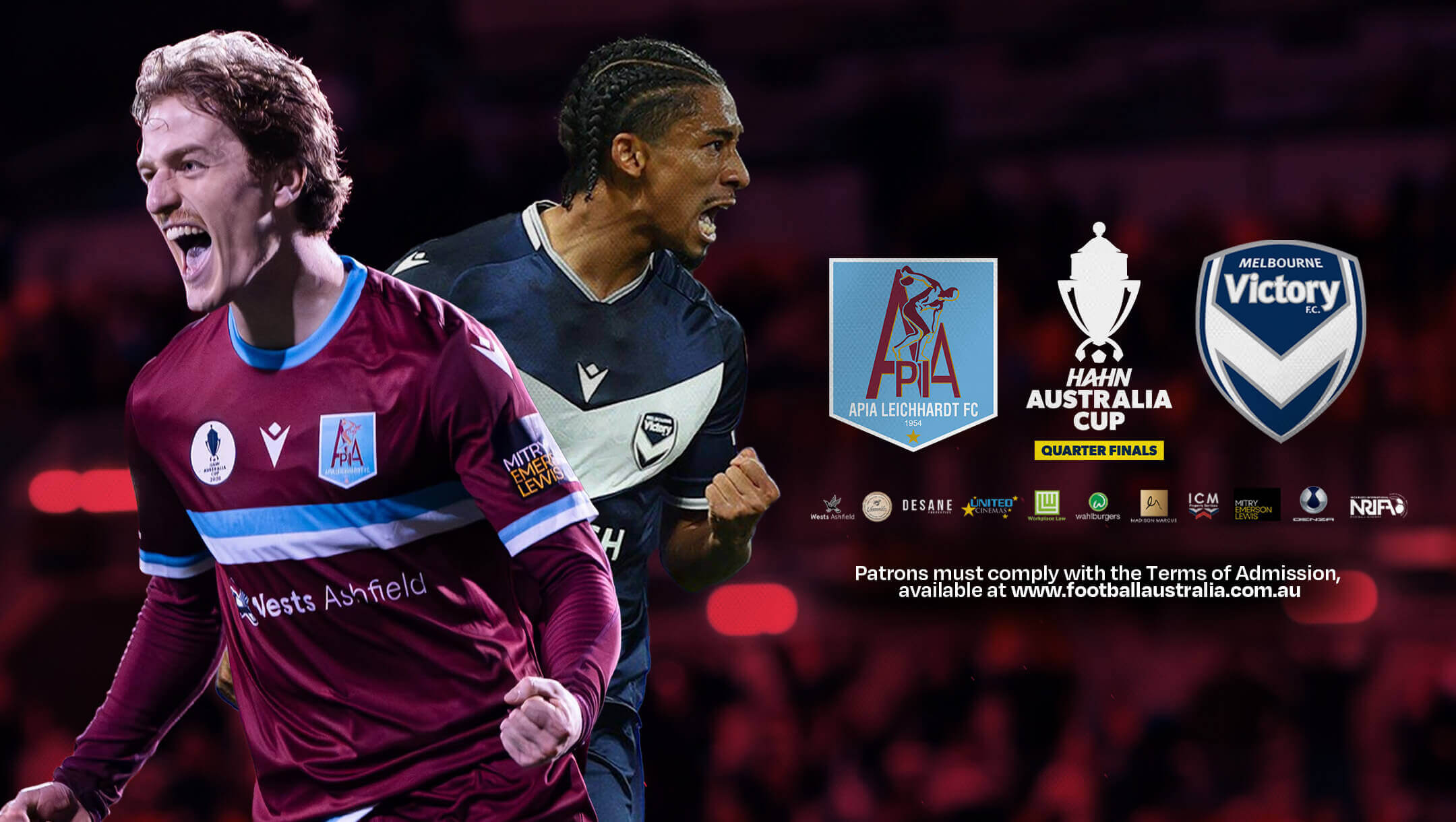 Hahn Australia Cup 2026 Quarter Final: APIA Leichhardt vs Melbourne Victory Hahn Australia Cup 2026 Quarter Final: APIA Leichhardt vs Melbourne Victory