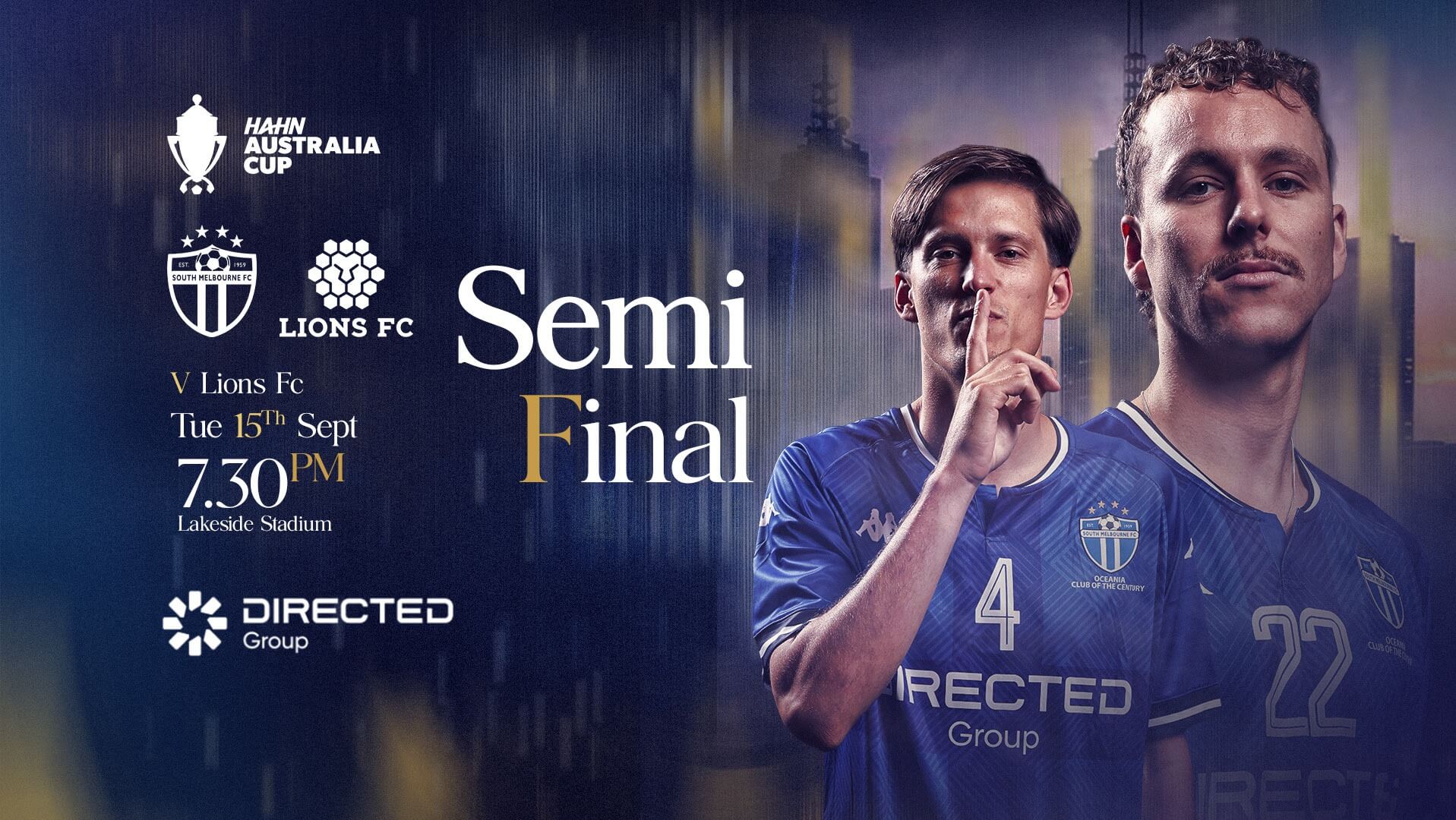 South Melbourne FC vs Lions FC | Hahn Aus Cup Semi Final South Melbourne FC vs Lions FC | Hahn Aus Cup Semi Final