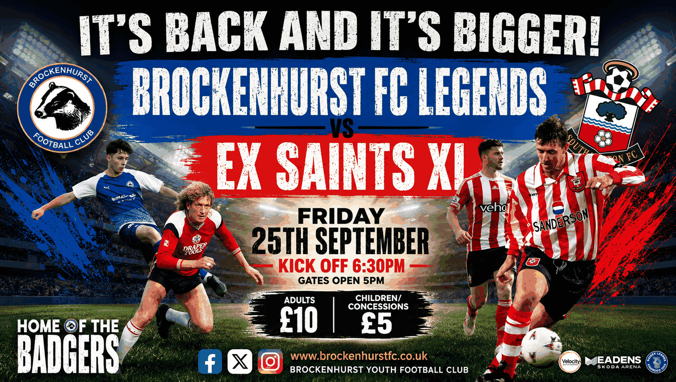 BROCKENHURST FC LEGENDS VS EX-SAINTS XI BROCKENHURST FC LEGENDS VS EX-SAINTS XI
