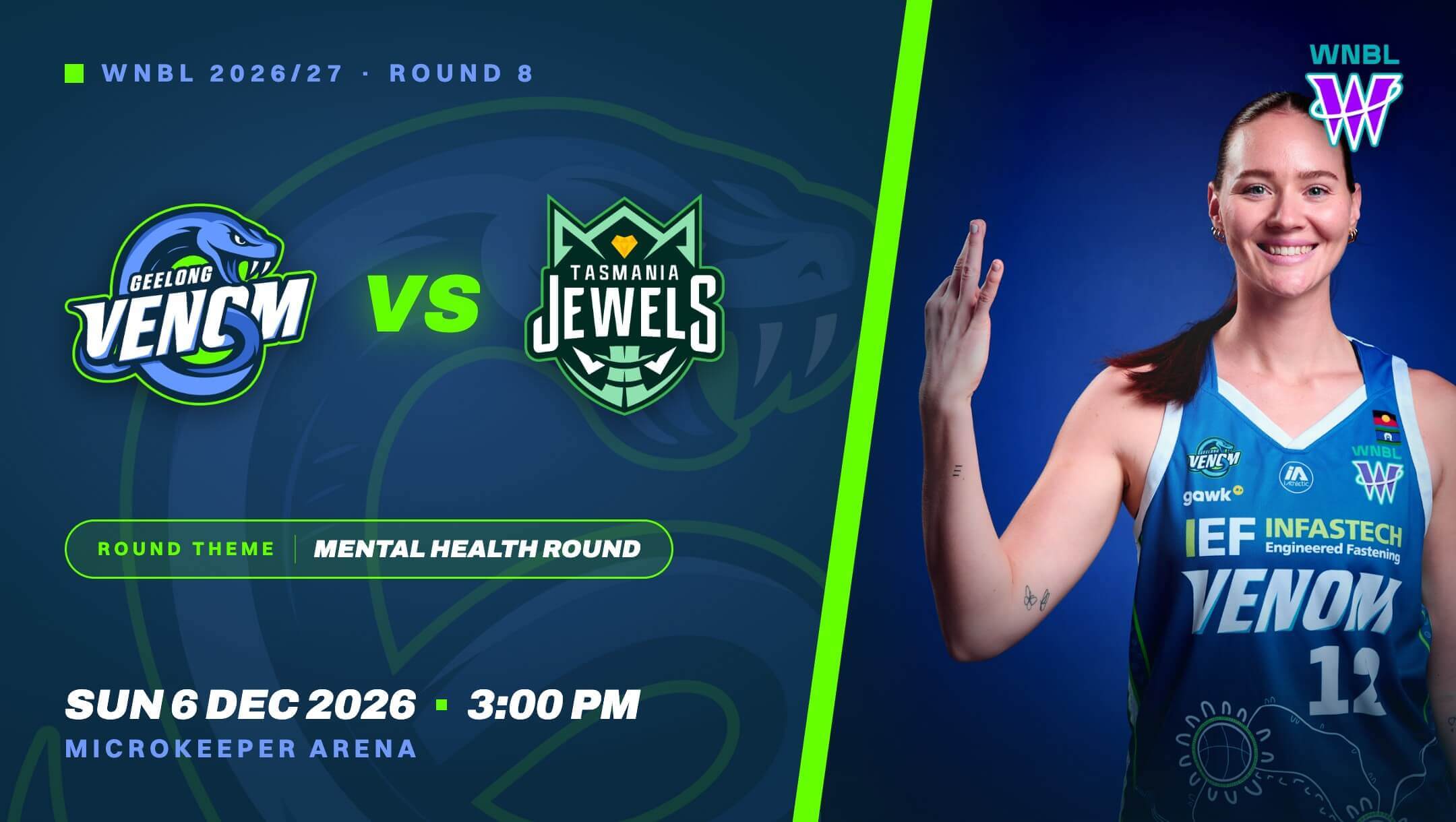 WNBL Round 8 | Geelong Venom vs Tasmania Jewells WNBL Round 8 | Geelong Venom vs Tasmania Jewells