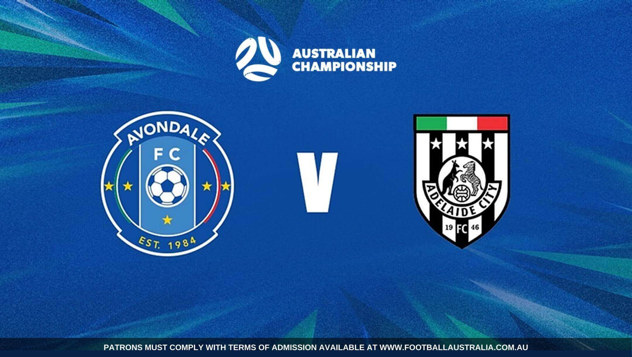 Australian Championship | Avondale FC vs Adelaide City