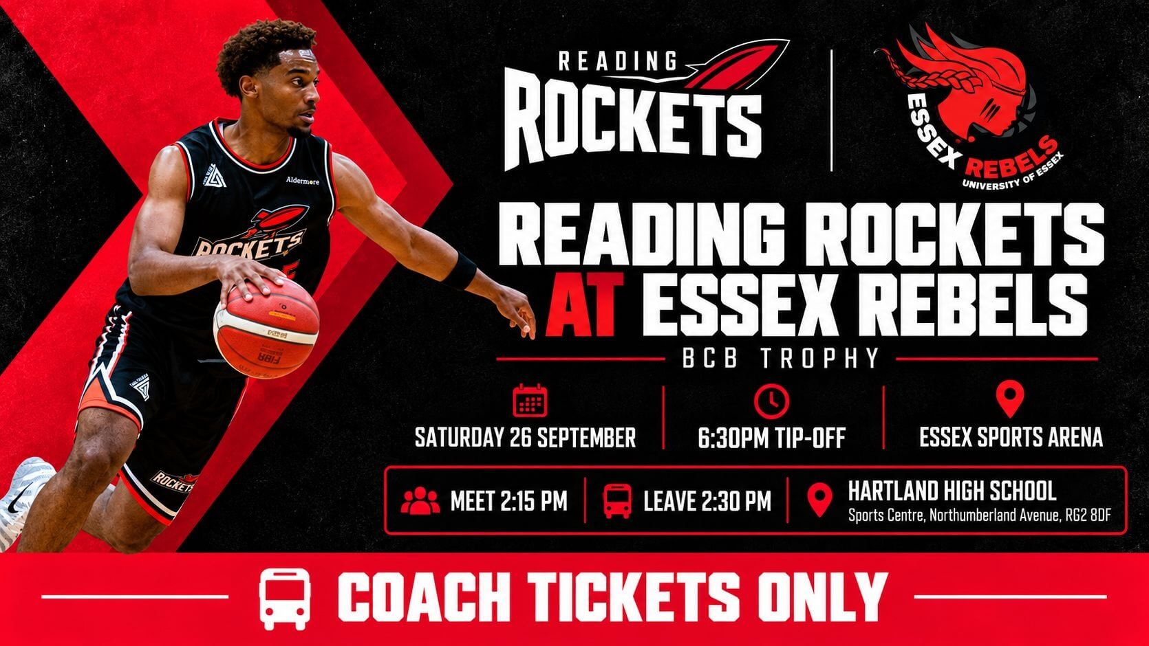 Coach Tickets Only : Essex Rebels - Reading Rockets - BCB Trophy Coach Tickets Only : Essex Rebels - Reading Rockets - BCB Trophy