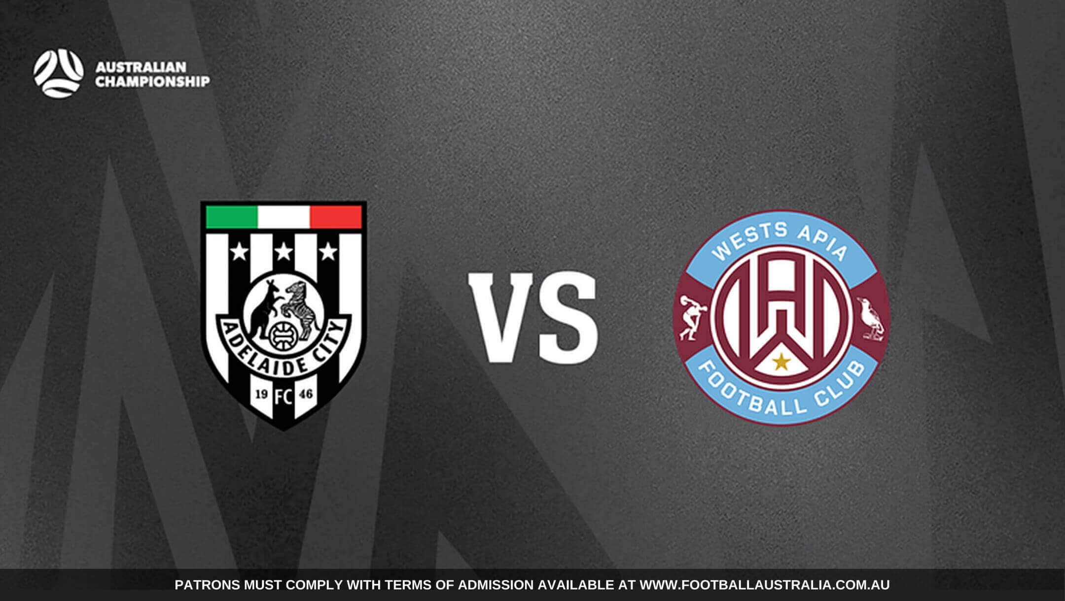 Australian Championship | Adelaide City vs Wests APIA
