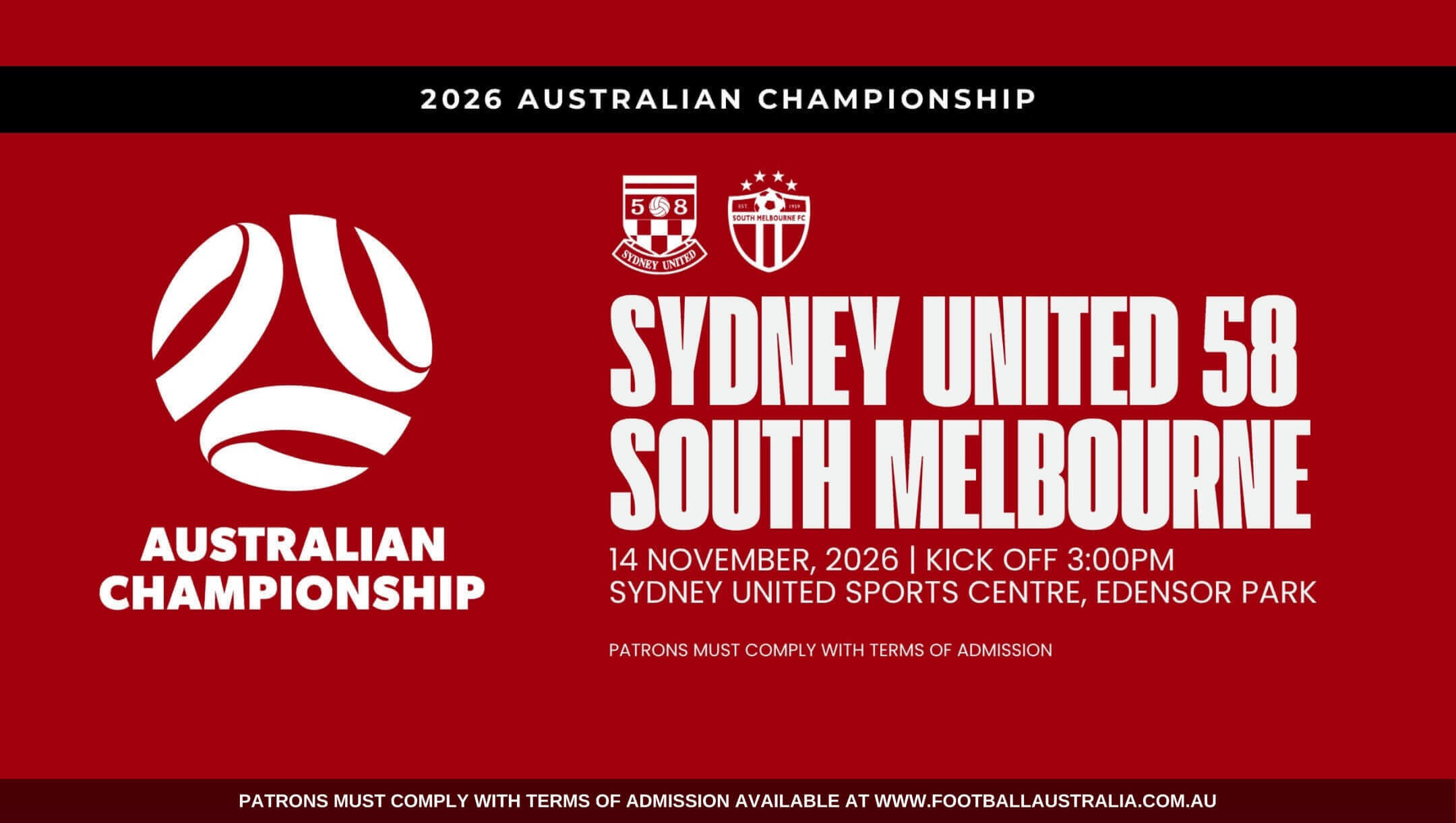 Australian Championship | Sydney United 58 vs South Melbourne Australian Championship | Sydney United 58 vs South Melbourne