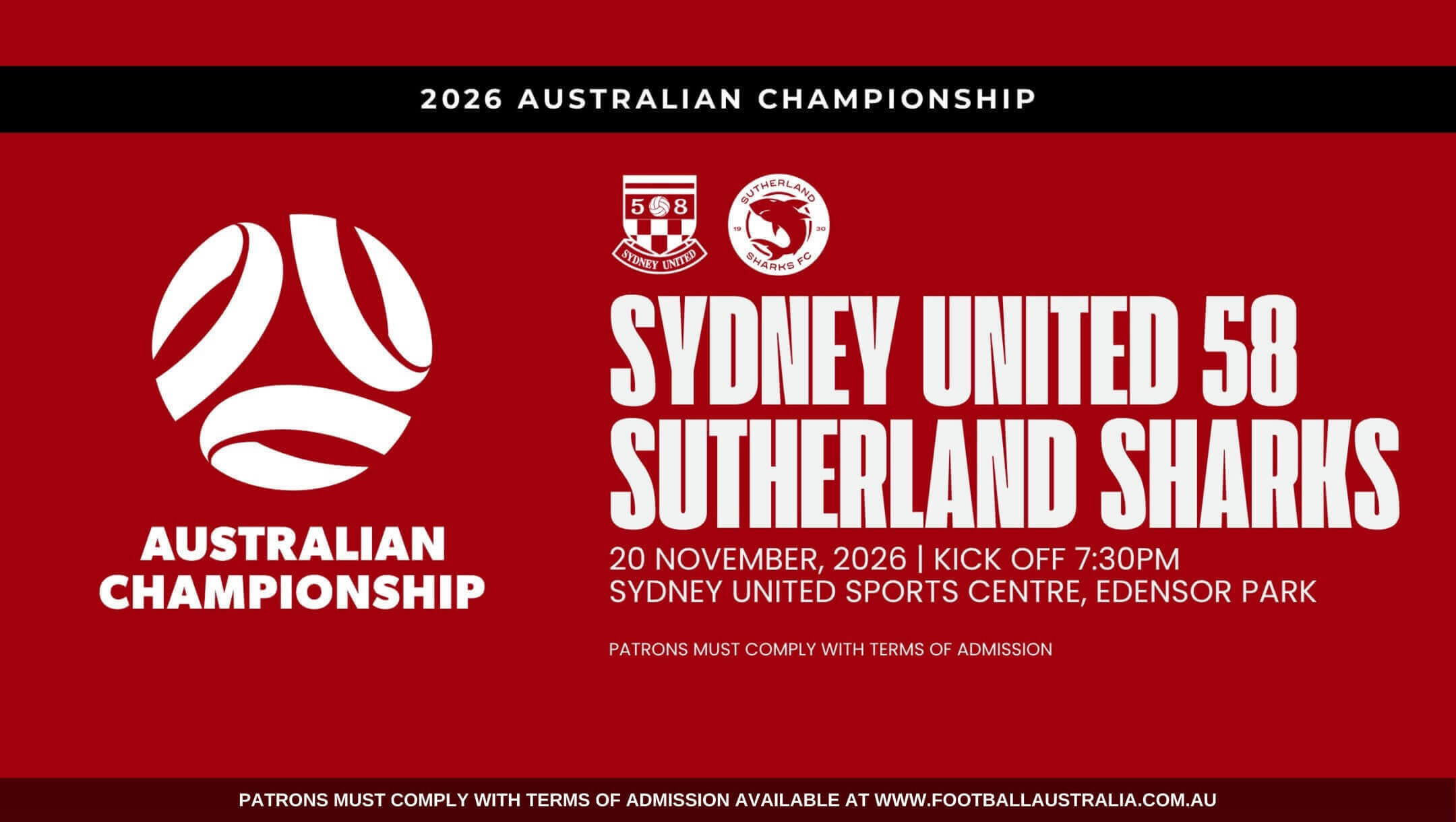 Australian Championship | Sydney United 58 vs Sutherland Sharks