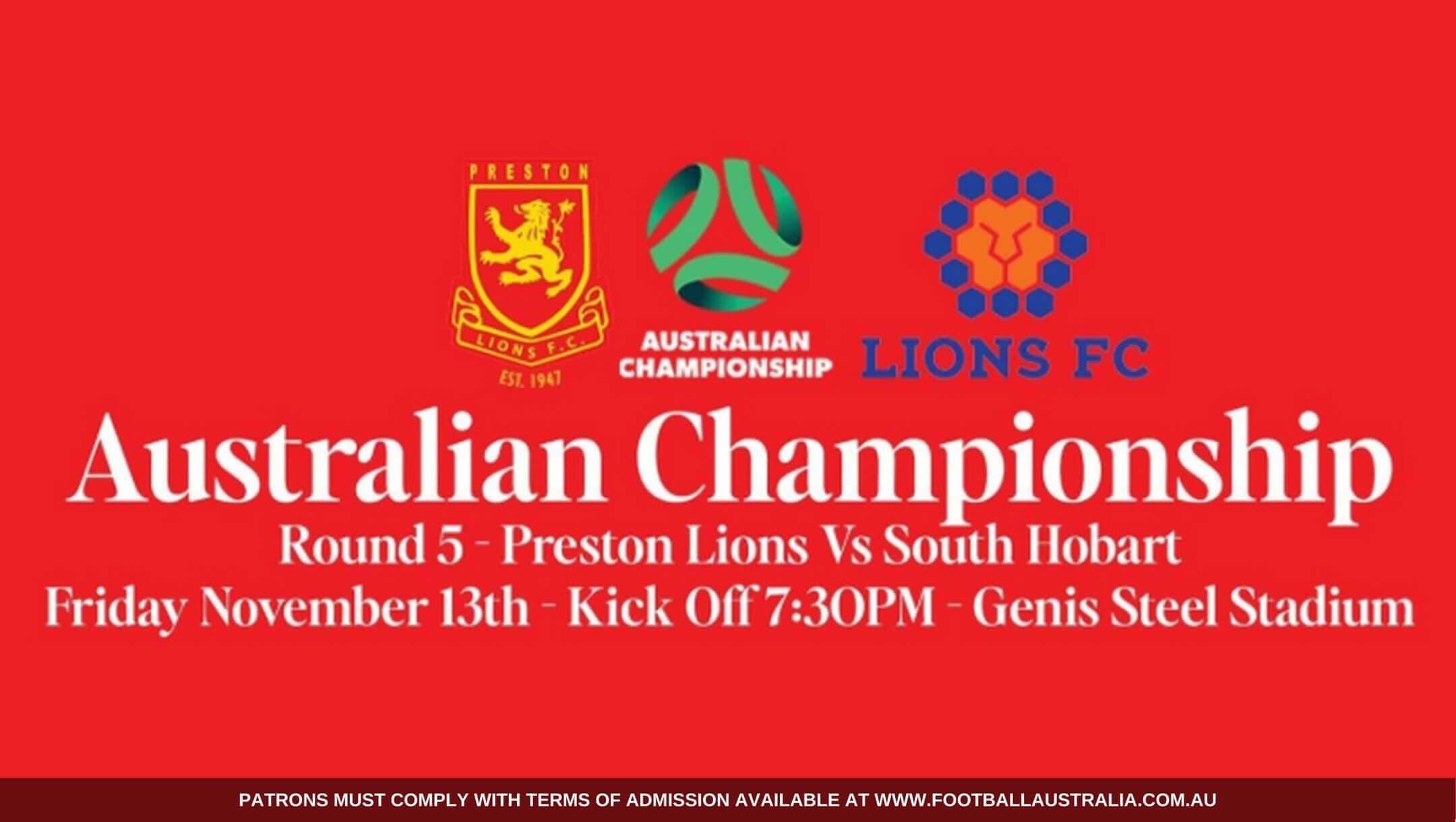 Australian Championship | Preston Lions vs Lions FC