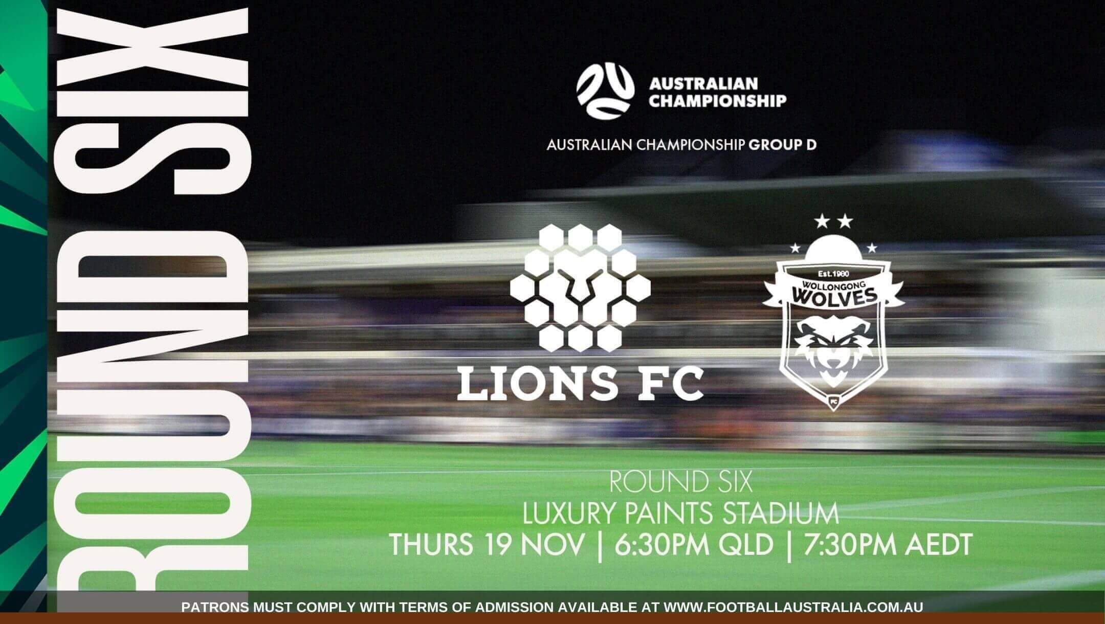 Australian Championship | Lions FC vs Wollongong Wolves