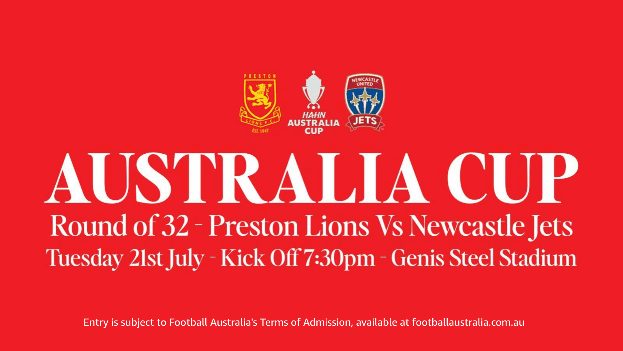 Hahn Australia Cup Round 32 | Preston Lions vs Newcastle Jets Hahn Australia Cup Round 32 | Preston Lions vs Newcastle Jets