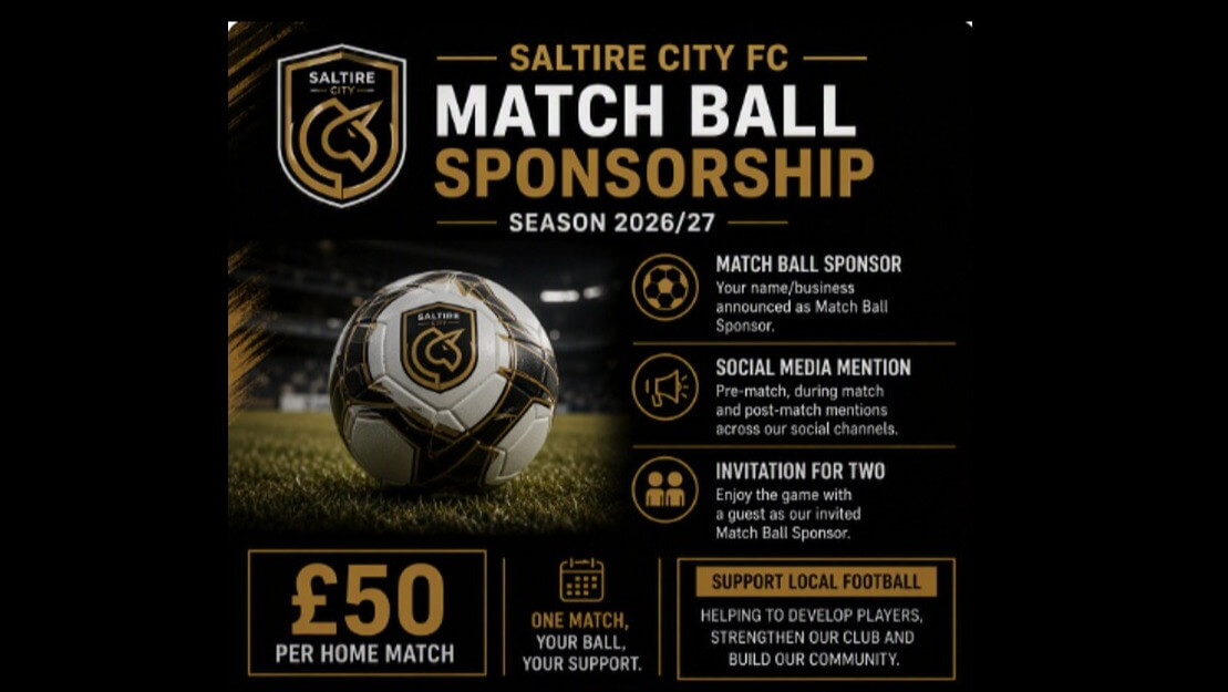 Match Ball Sponsorship - Saltire City FC 26/27 Match Ball Sponsorship - Saltire City FC 26/27