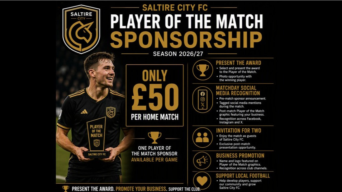 Player of the Match Sponsorship - Saltire City FC 26/27