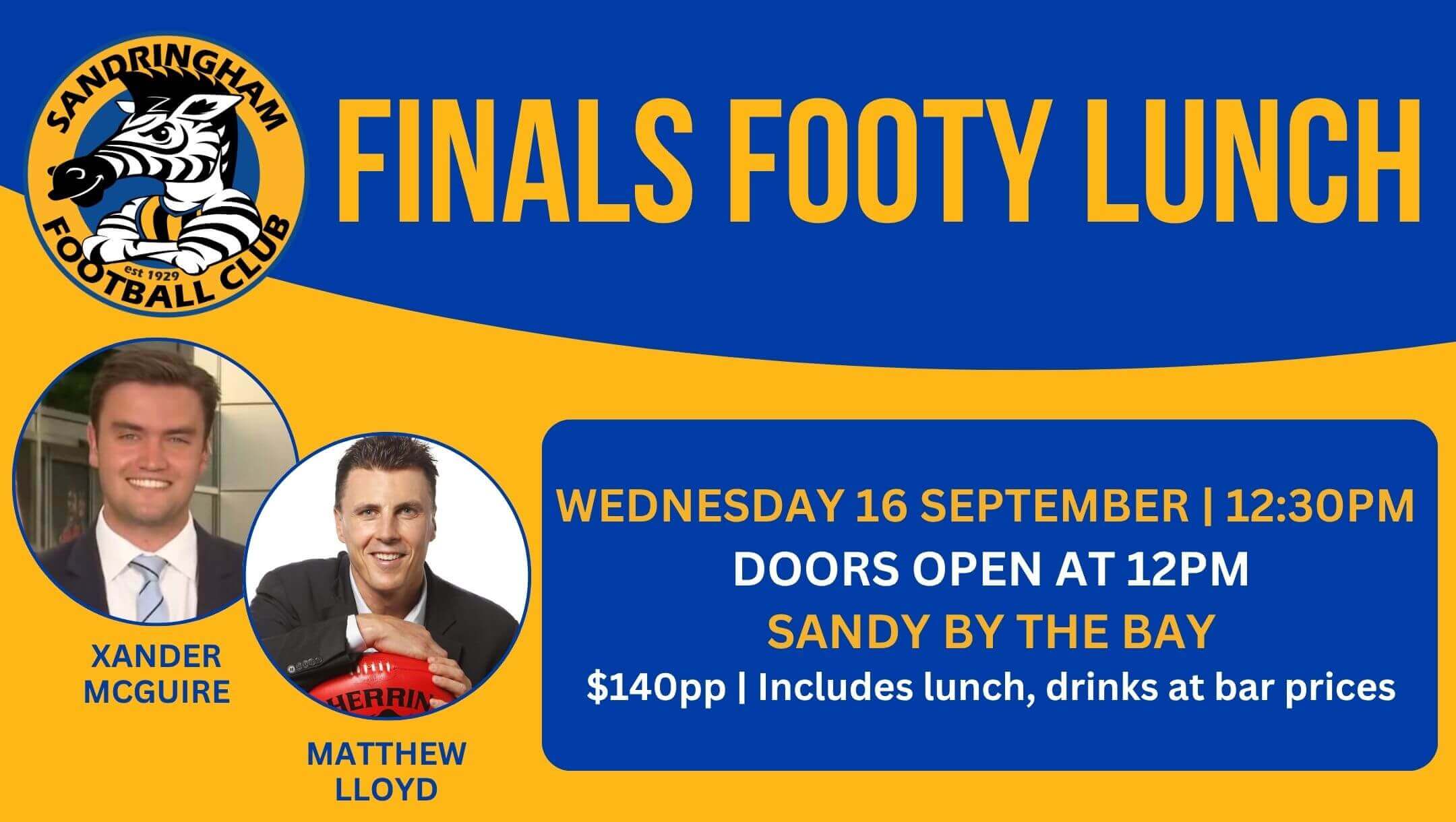 2026 Finals Footy Lunch 2026 Finals Footy Lunch