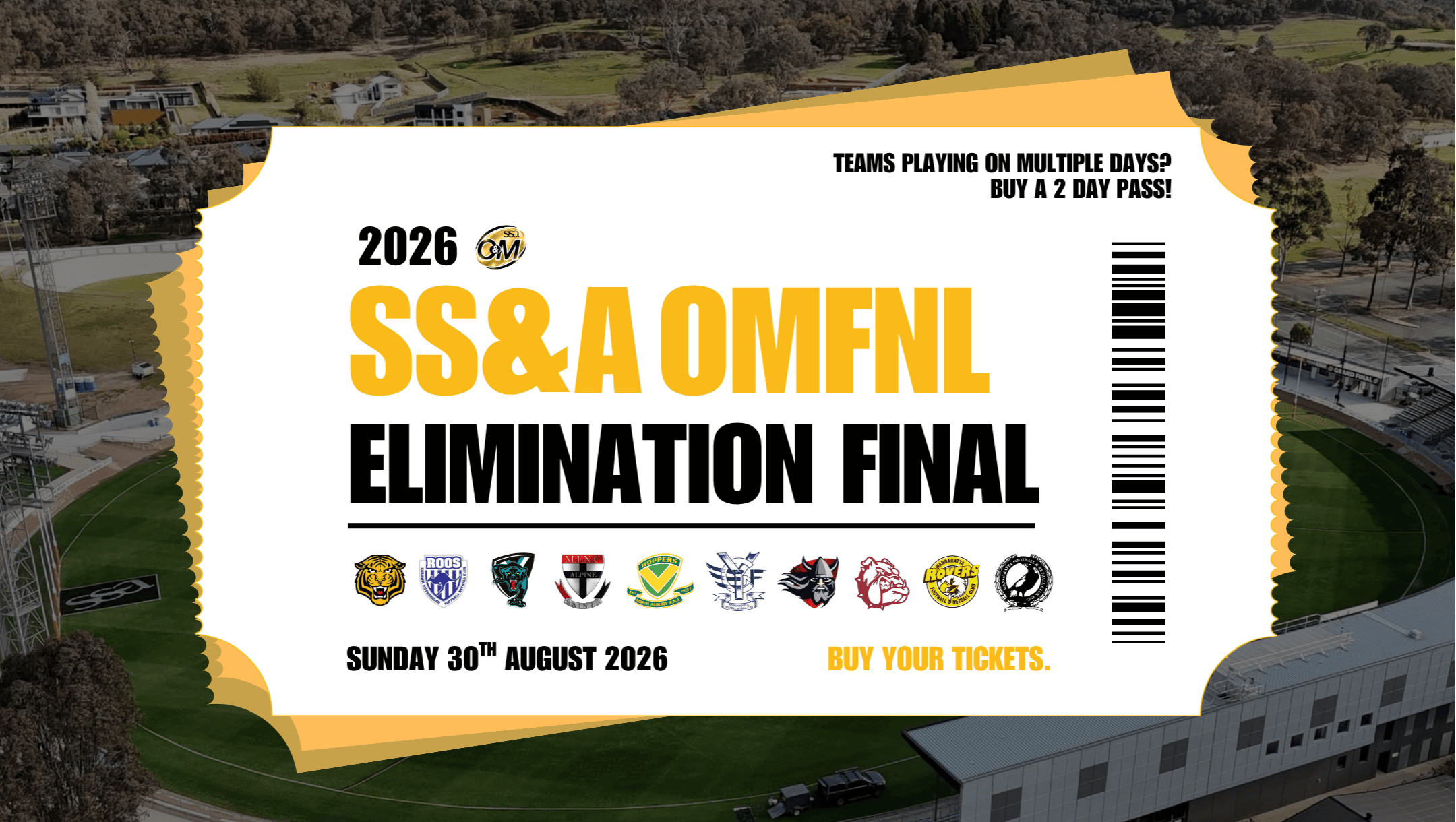 2026 SS&A Ovens & Murray FNL | Elimination Final 2026 SS&A Ovens & Murray FNL | Elimination Final