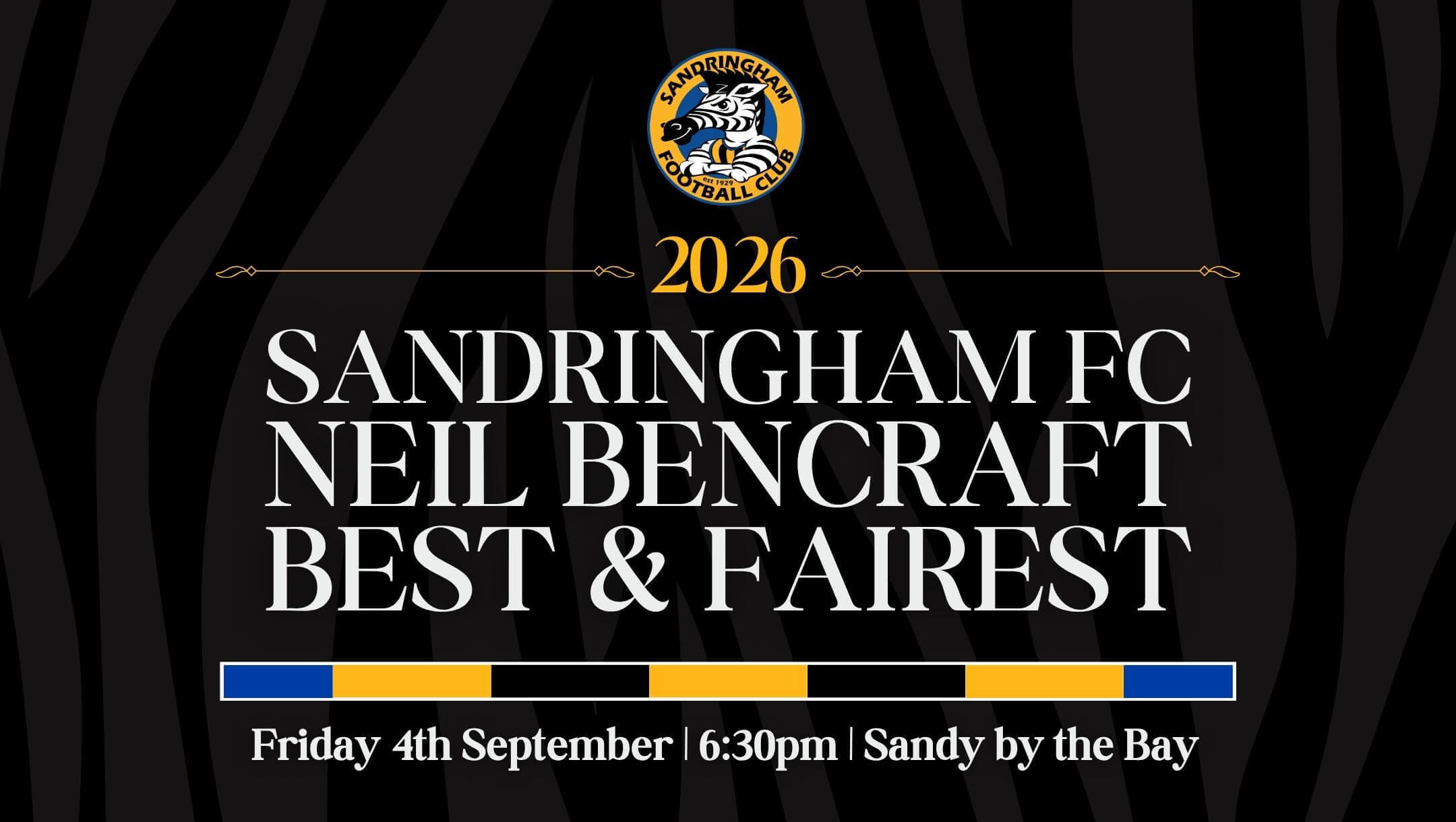 2026 Sandringham FC VFL Best & Fairest