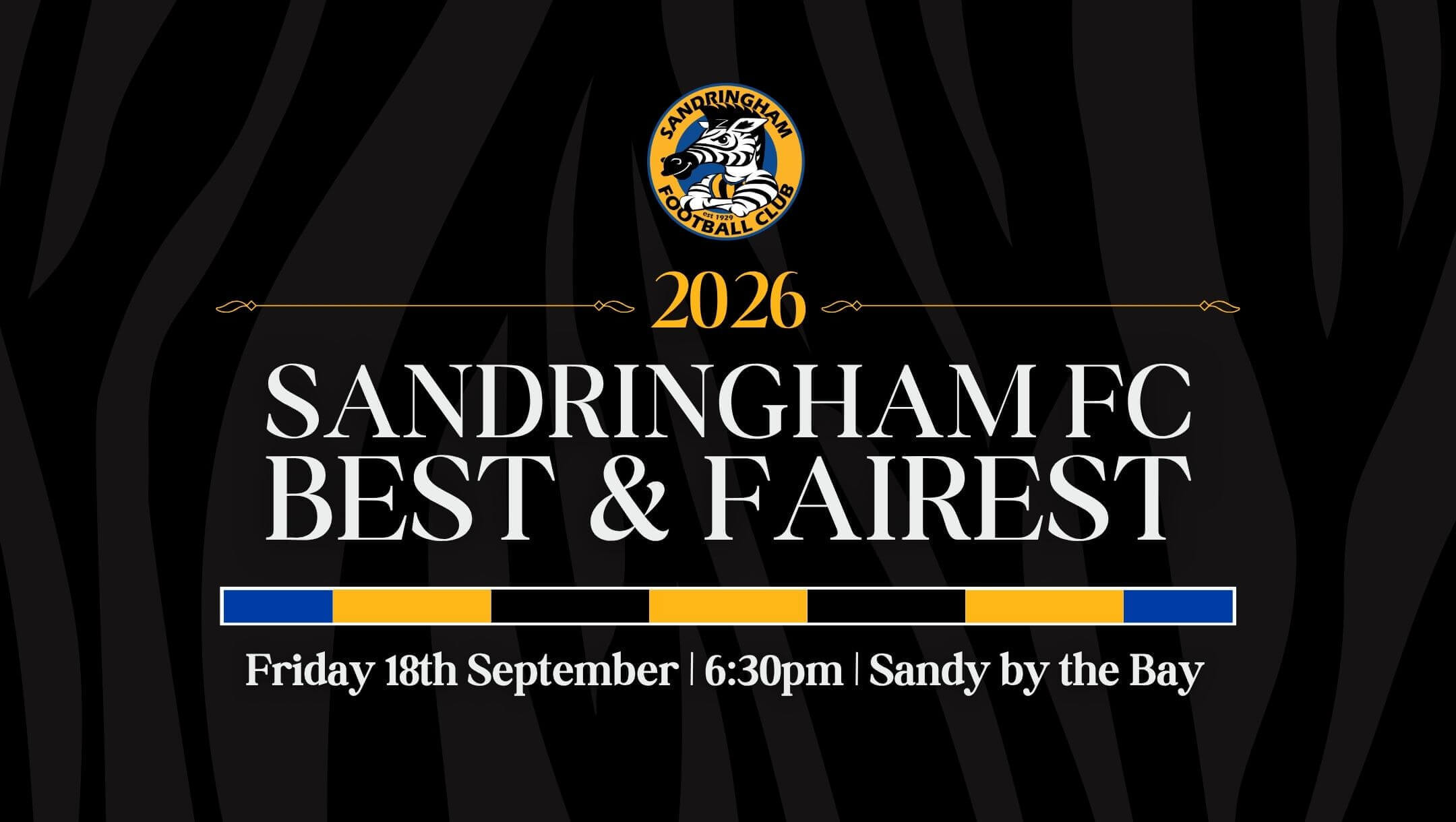 2026 Sandringham FC VFLW Best & Fairest 2026 Sandringham FC VFLW Best & Fairest